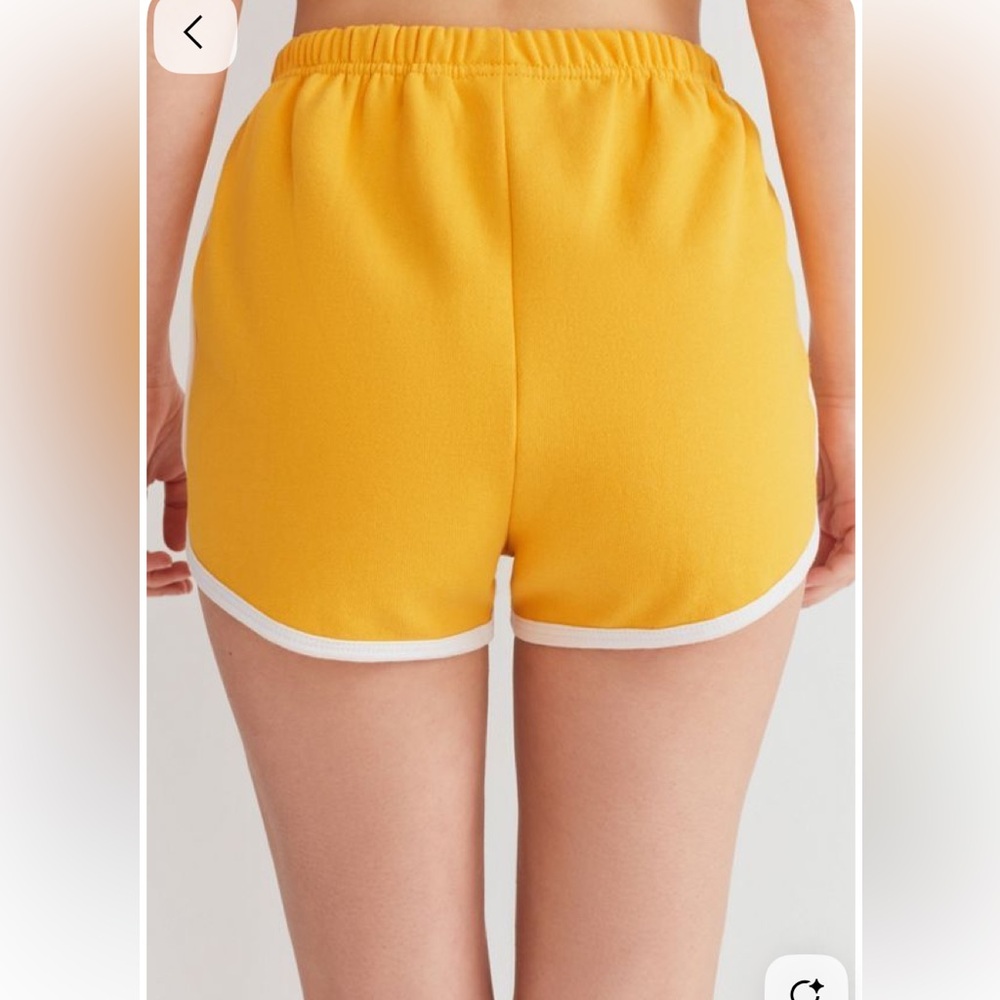 UO Urban Outfitters Organic Piped Yellow White Shorts M